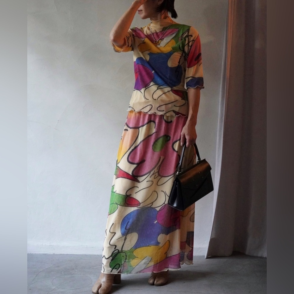 Sunnei | Whatever Print Women's Tulle Skirt & Top Size Medium NWT
